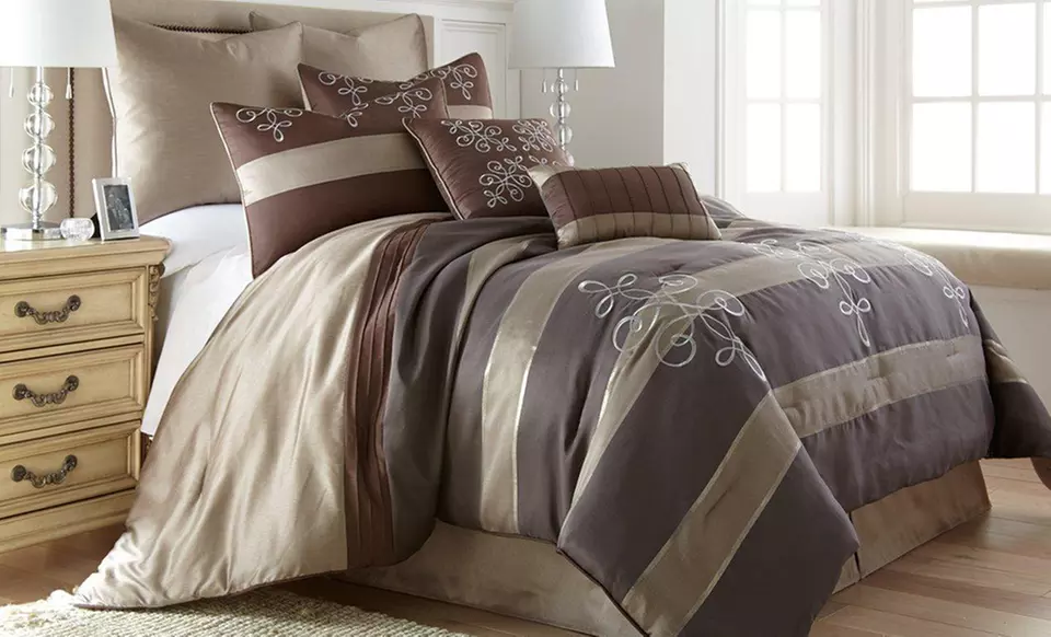 8-Piece Jacquard Comforter Sets from $69.99–$79.99 - Primary Image