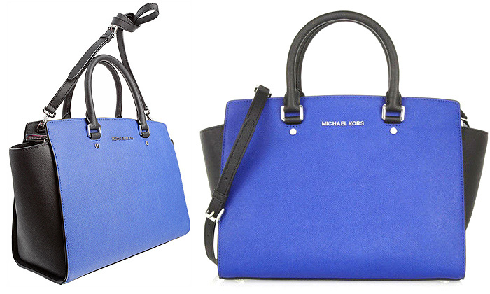 Michael kors satchel blue hot sale