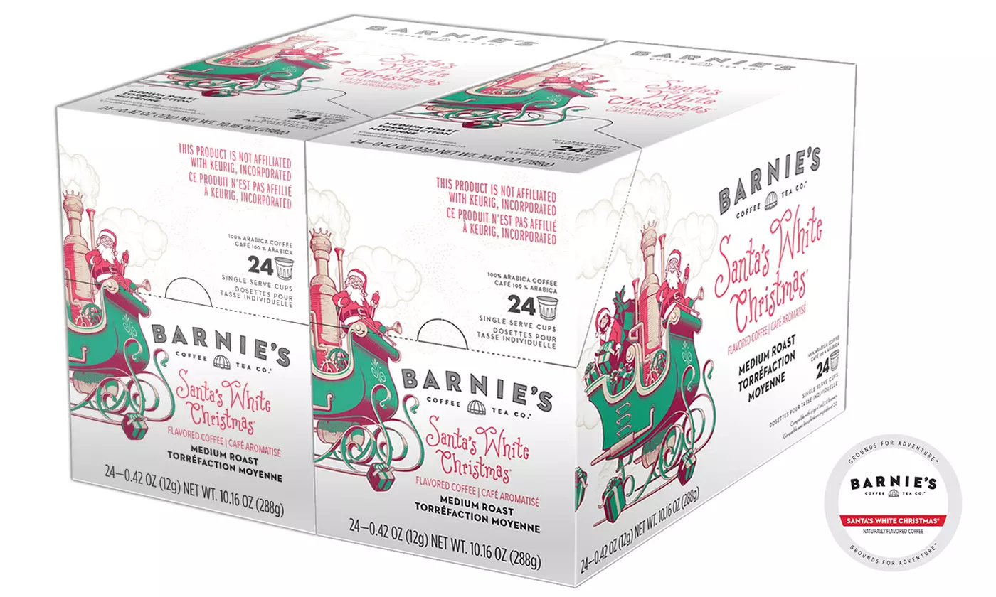 Barnie's Santa's White Christmas Coffee Cups (48- or 96-Pack) - Primary Image