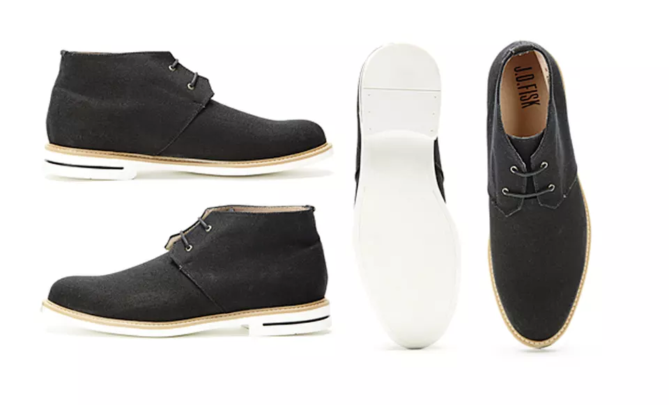 J.D. Fisk Men's Chukka Boots or Wing-Tip Oxfords from $62.99–$78.99. - Second Medium