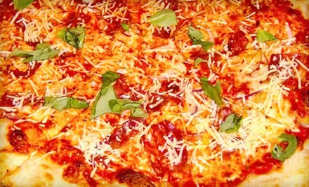 Two Extra-Large Cheese Pizzas or $8 for $17 Worth of Pizza and Drinks at Ah Beetz New York Pizza - Primary Image
