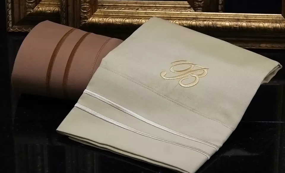 $35 for a Monogrammed Giovanni Egyptian Comfort-Sheet Set (Up to $189 List Price). Free Shipping. - Primary Image