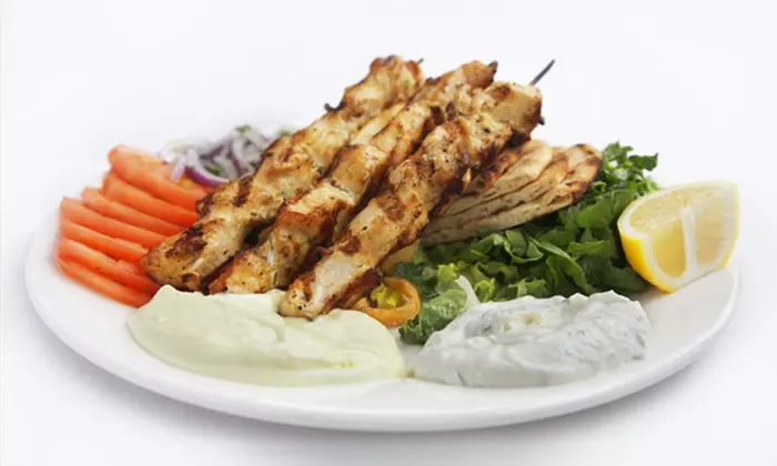 Greek Meal with Wine for Two at BZ Grill (Up to 57% Off) - Primary Image