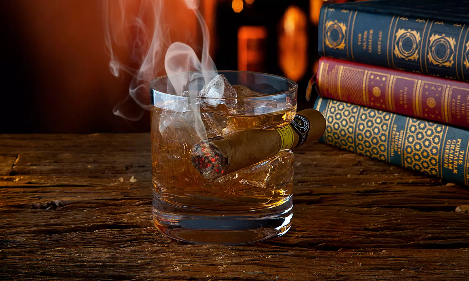 Godinger Old-Fashioned Whiskey Glass with Cigar Rest  (1- or 2-Piece) - Second Medium