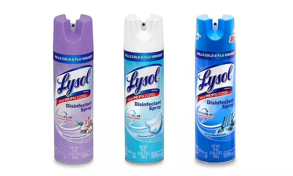 Lysol Scented Disinfectant Spray; 3-Pack of 19oz. Spray Cans + 5% Back in Groupon Bucks - Primary Image