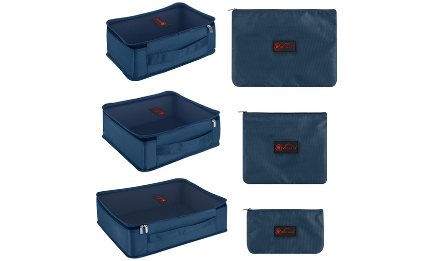 Image 9: Set of Six Vinsani Suitcase Organiser Packing Cubes Travel Essentials