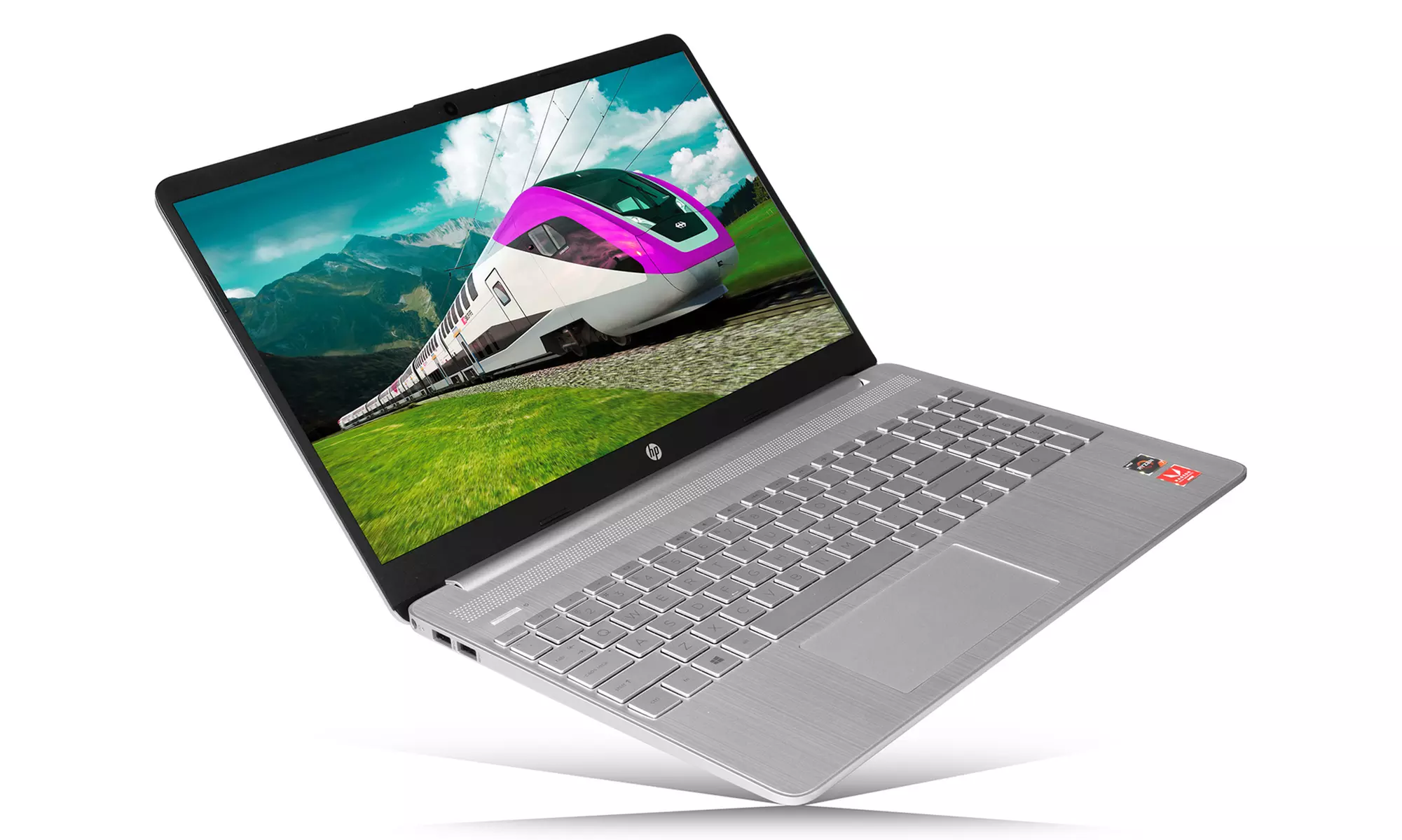 HP 15" HD Touchscreen Laptop with AMD Ryzen R7 Processor, 12GB RAM, and 256GB SSD - Primary Image