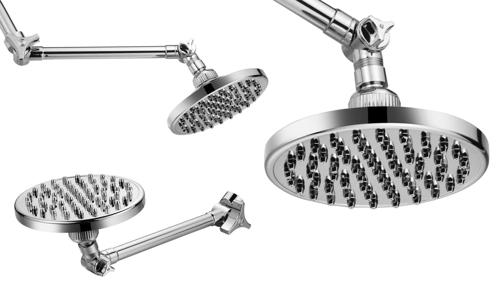MegaRain 6" Rainfall Showerhead with 12" Height/Angle Adjustable Extension Arm - Second Medium