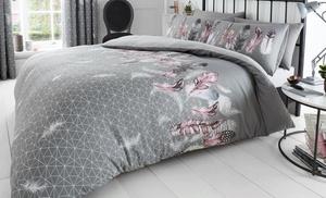 Feathers and Butterfly Duvet Set 