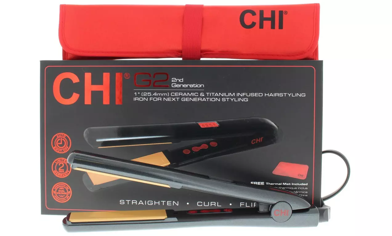 CHI G2 Ceramic and Titanium 1'' Hairstyling Straightener Iron - Primary Image