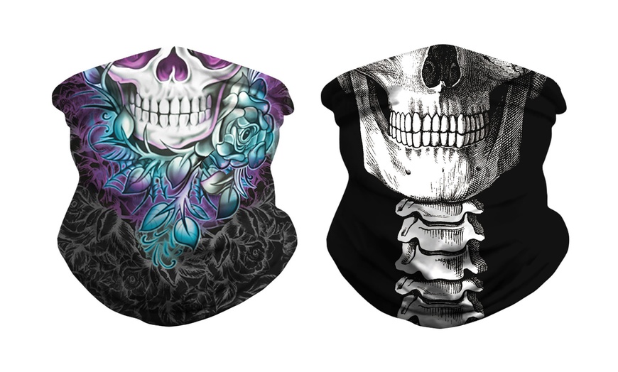 Image 9: One, Two or Six Skull-Themed Cycling Masks