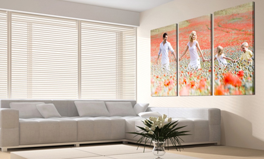 Image 1: Personalised Three-Panel Canvas