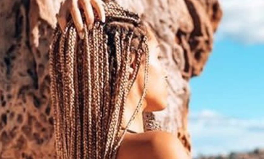 Image 11: Transform Your Look with Medium or Small Size Long Box Braids