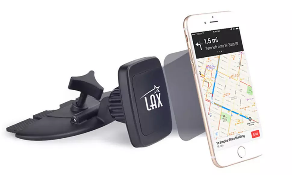 LAX Premium Magnetic CD Slot Car Mount Phone Holder - Second Medium