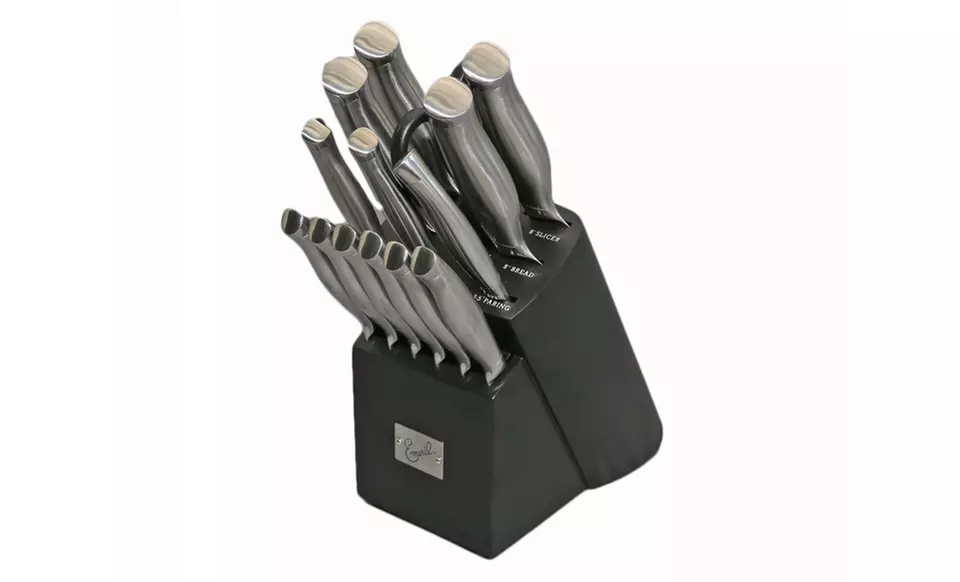 Emeril 15-Piece Stainless Steel Handle Knife Block Set - Primary Image