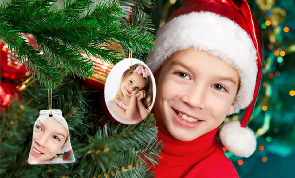 1, 3, or 5 Custom Holiday Ornaments from Printerpix from $4.99–$14.99. Free Shipping.﻿ - Primary Image