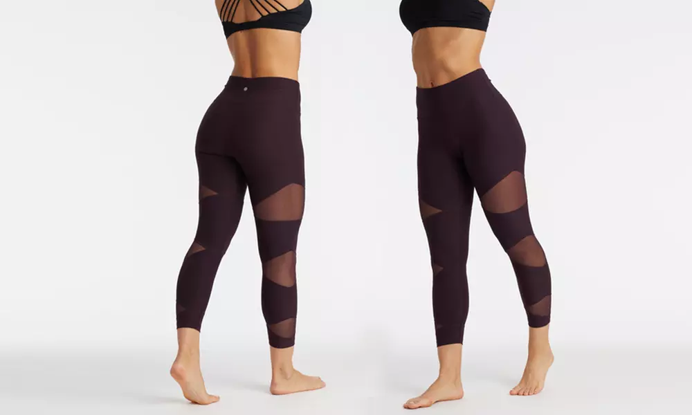Bally Total Fitness Women's Mesh-Insert Mid-Calf Leggings (Size M) - Primary Image