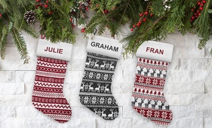 Personalised Pattern Christmas Stocking from Photobook Shop