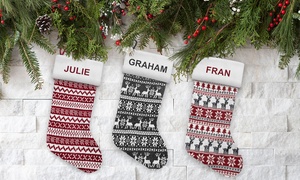 Personalised Pattern Christmas Stocking from Photobook Shop