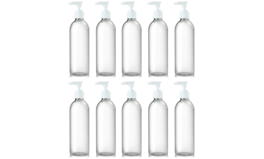 Image 3: Up to Ten 500ml Empty Pump Action Bottles