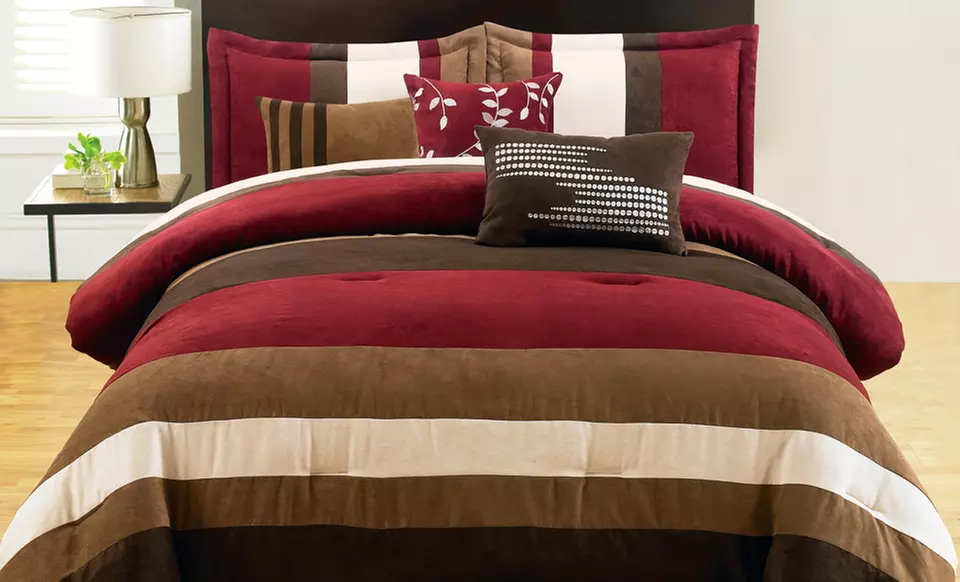 $69.99 for a 7-Piece Microsuede Comforter Set (Up to 61% Off). Multiple Options Available. Free Shipping and Returns. - Primary Image