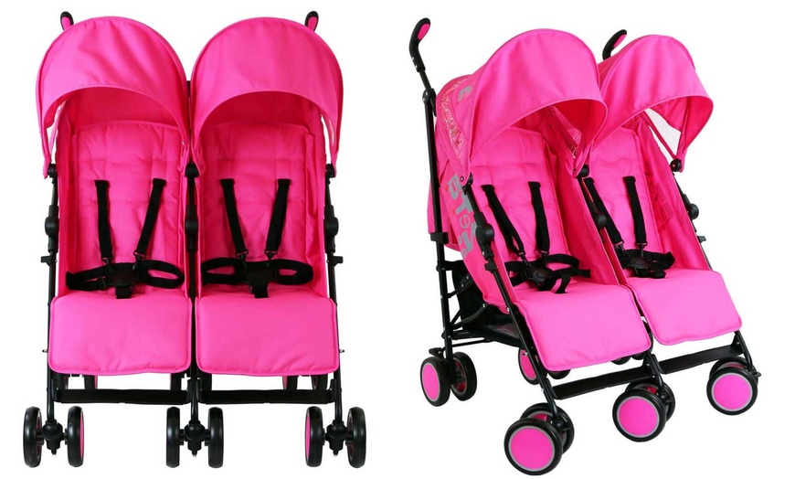 Image 4: Precious Little One Twin Stroller