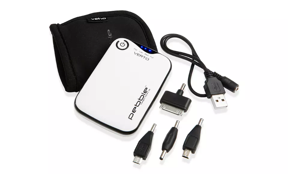 Veho Pebble Verto 3,700mAh Portable Battery Charger. Multiple Colors Available. Free Returns. - Second Medium