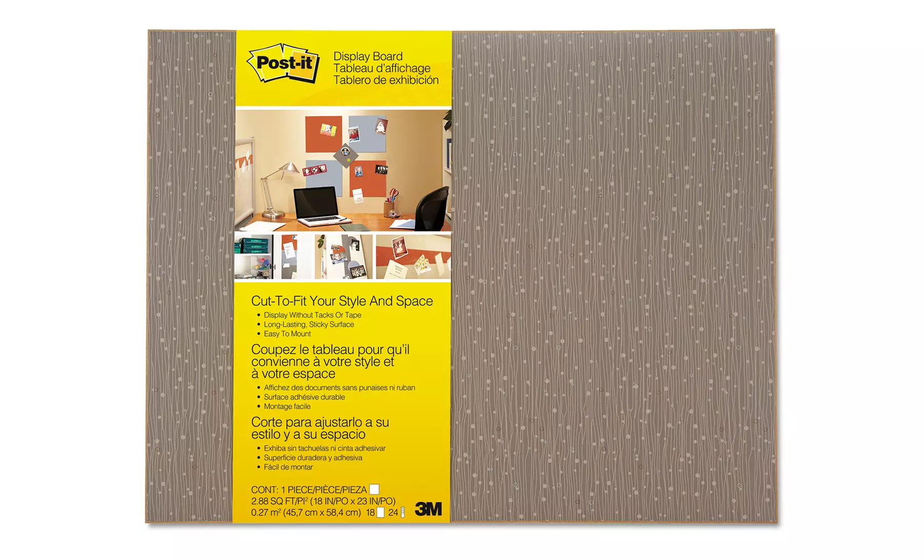 Post-It Cut-to-Fit Display Board in Ice, Mocha, or Tangelo. Free Returns. - Second Medium