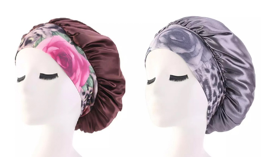 Image 14: One or Two Satin Sleeping Hair Wrap Headbands