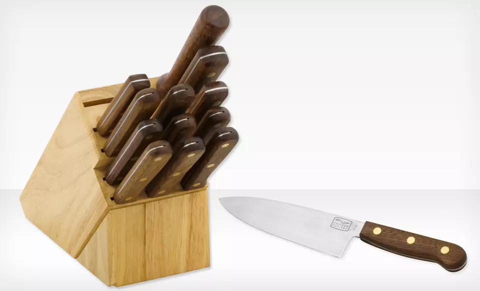 $32.99 for a Chicago Cutlery Walnut Tradition 14-Piece Knife Block Set ($79.99 List Price). Free Shipping and Returns. - Primary Image