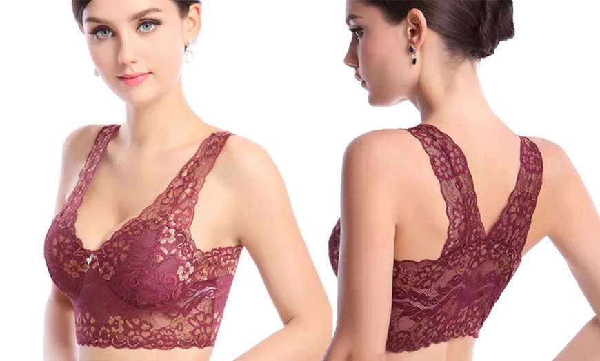 Image 5: Three or Six Wireless Lace Bras