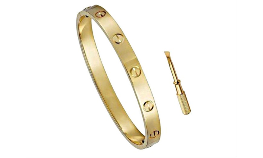 Image 5: Gold-Plated Love Bangle