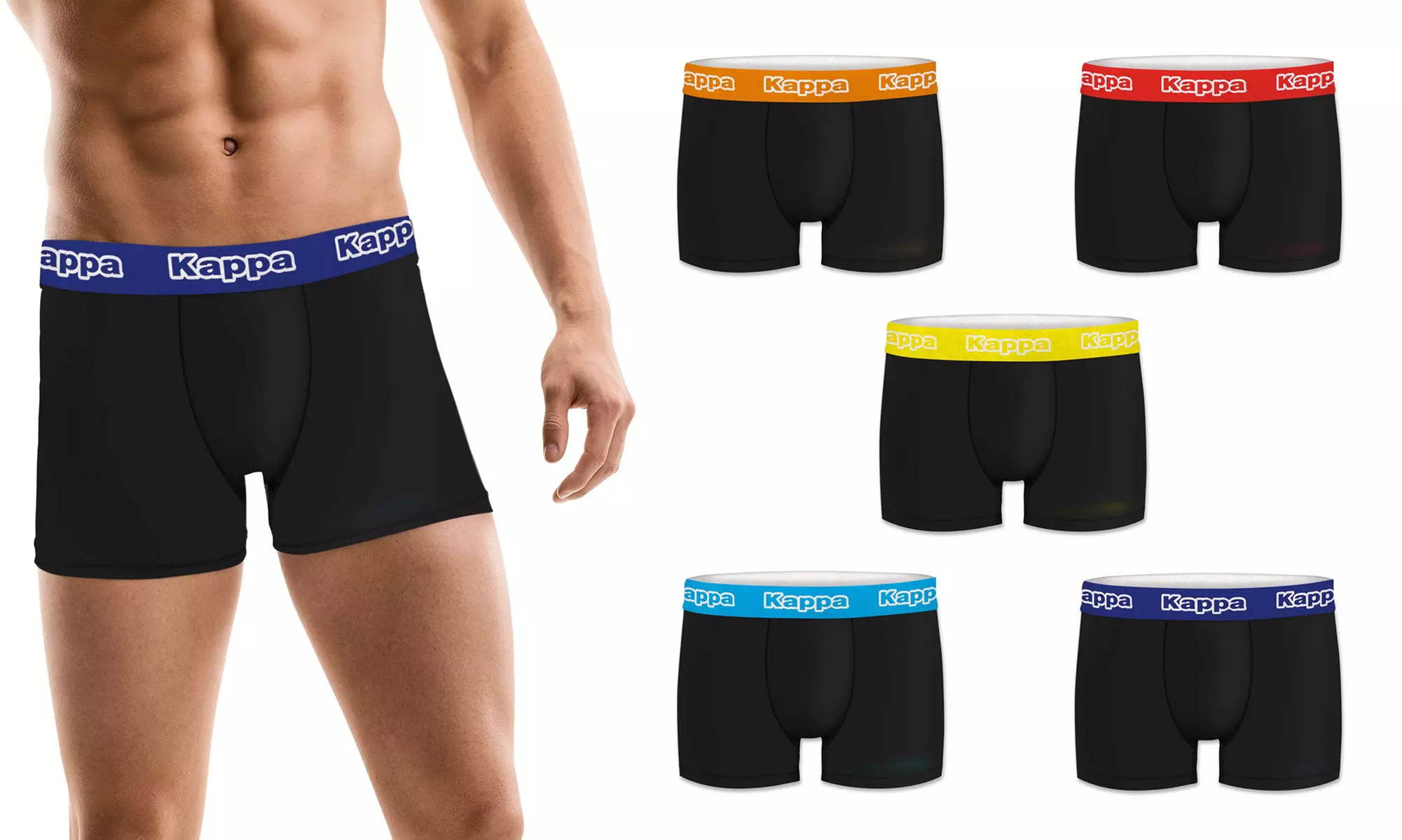 Five- or Ten-Pack of Kappa Men's Boxer Shorts - Primary Image