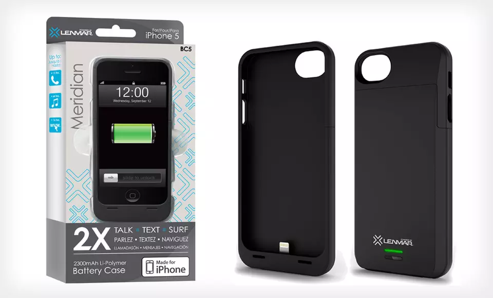 Lenmar Meridian Apple Certified Battery Case for iPhone 5/5s. Multiple Colors Available. Free Returns. - Primary Image