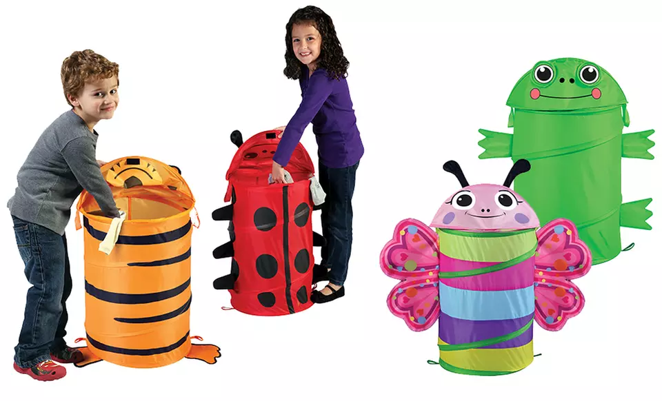 Kids' Animal-Themed Pop-Up Hamper and Storage Unit. Multiple Animals Available. Free Returns. - Primary Image