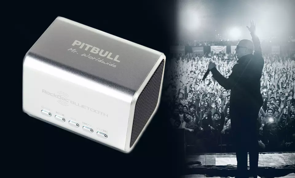 $39.99 for a RockDoc Pitbull Bluetooth Portable Speaker in Black or Silver ($59.99 List Price). Free Shipping & Returns. - Primary Image