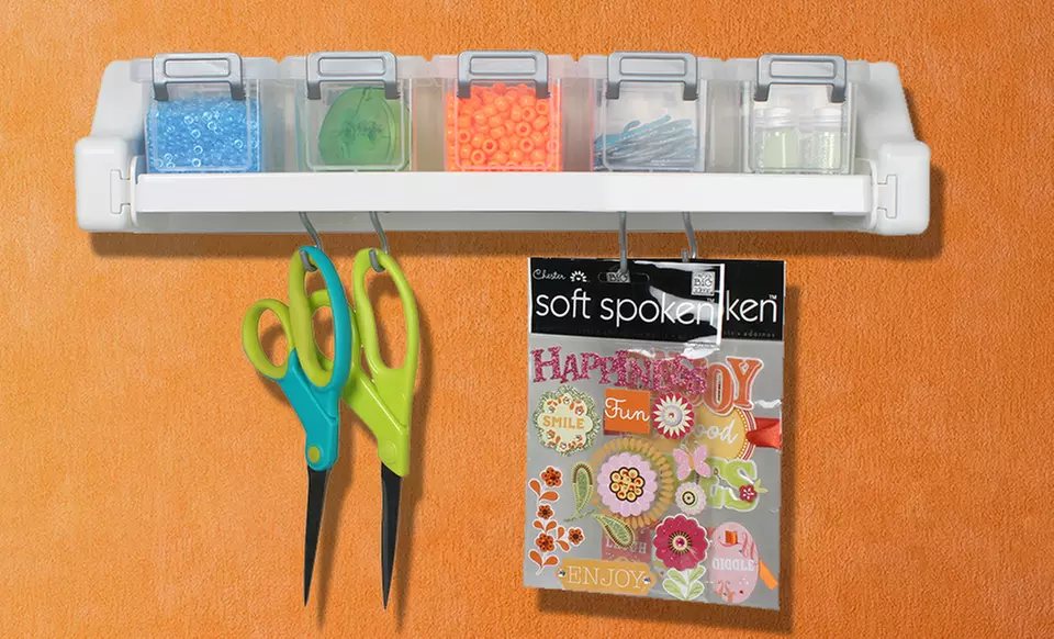 Craft-Tool Wall Organizer with Removable Shelf. - Primary Image
