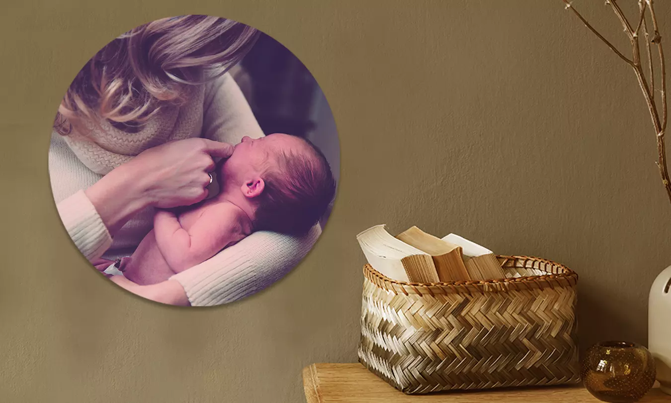 Jouw foto op een wandcirkel