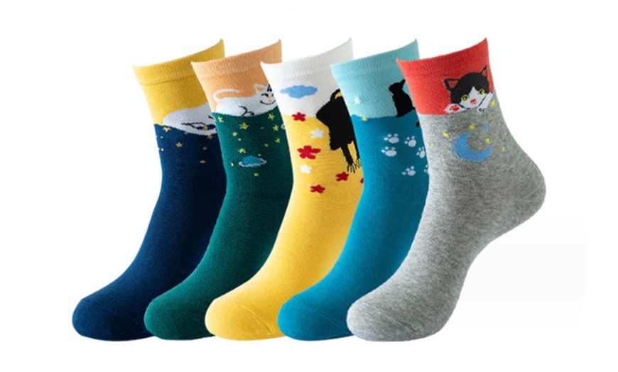 Image 6: Pack of Five Animal Socks