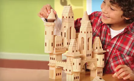 $19 for a Discovery Kids 69-Piece Castle-Themed Wooden Block Set ($39.99 Value) - Primary Image