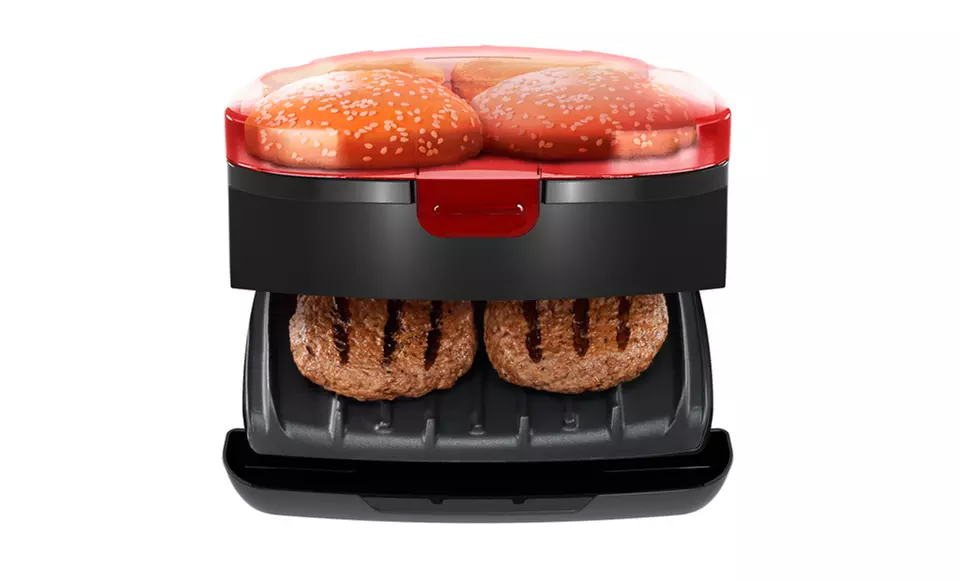 New George Foreman 5-Minute Burger Grill with Bun Toaster - Second Medium