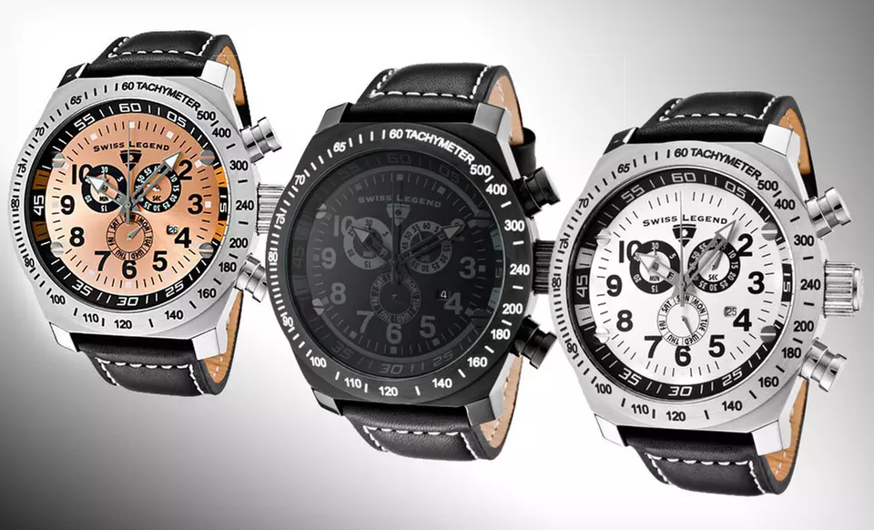$74.99 for a Swiss Legend Men’s SL Pilot Watch ($695 List Price). Six Options Available. Free Shipping and Free Returns. - Primary Image