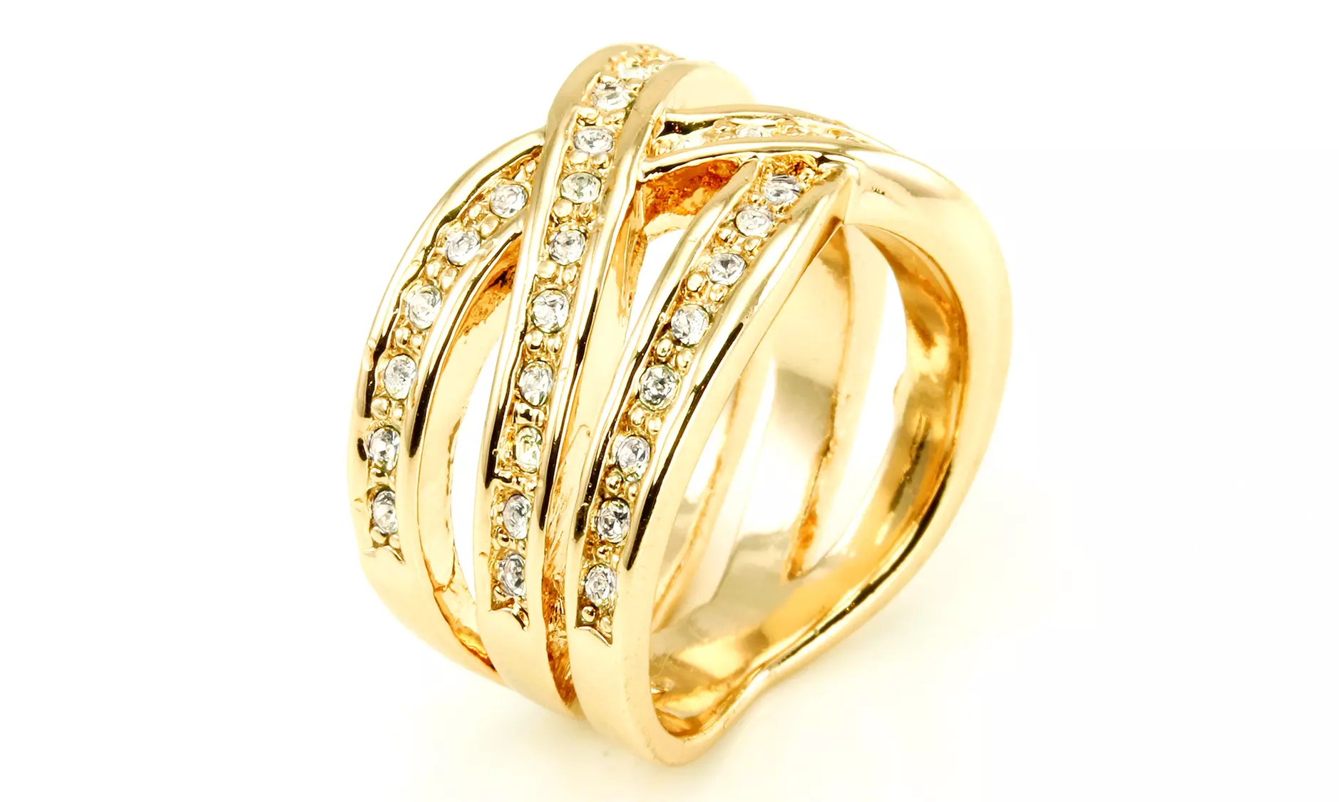 Bagues en cristaux Swarovski ® ornés d'un placage en or 18k