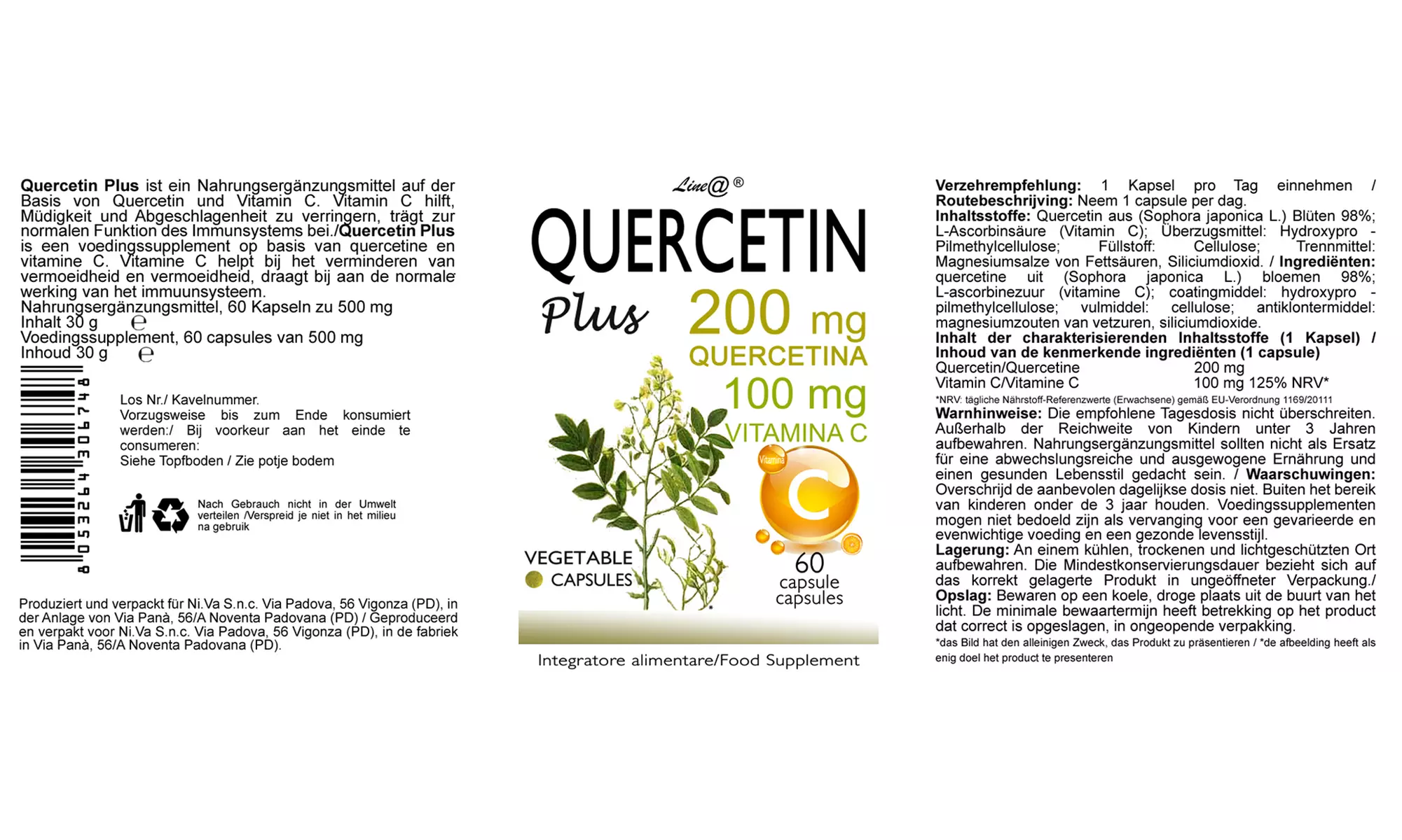 30, 60, 120, 180 ou 360 comprimés Line@ avec Vitamine C et Quercetine - Image 7