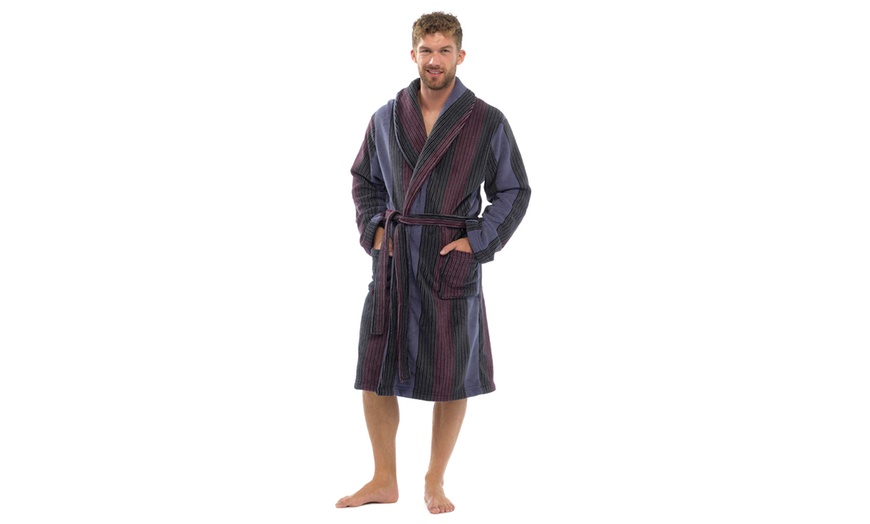 Image 4: Men's Fleece Dressing Gowns