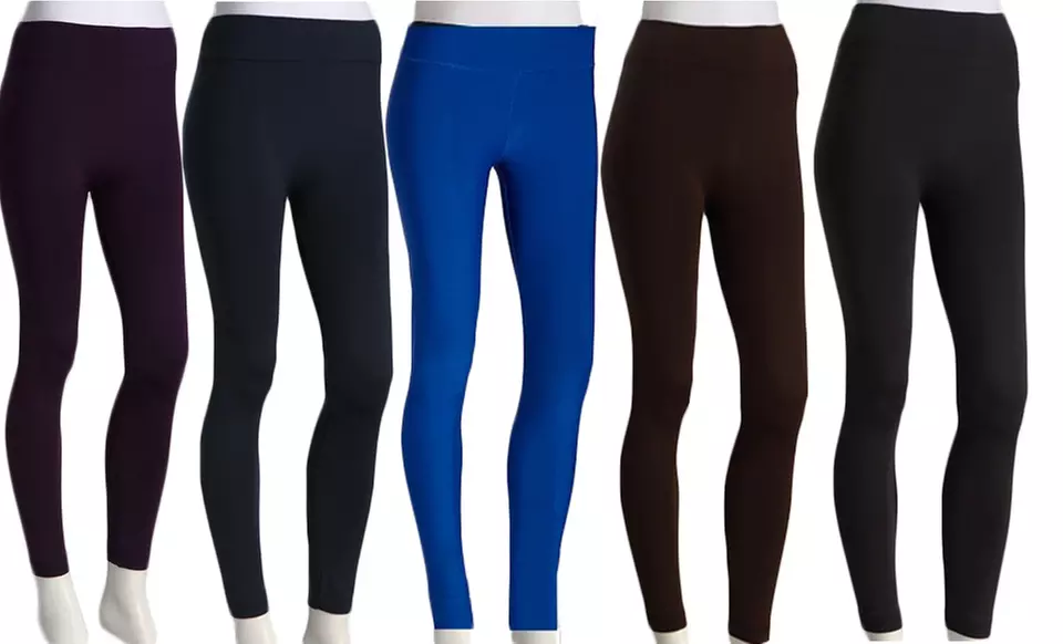 Ezi Fleece-Lined Leggings 6-Pack. Multiple Colors Available. Free Shipping and Returns. - Second Medium