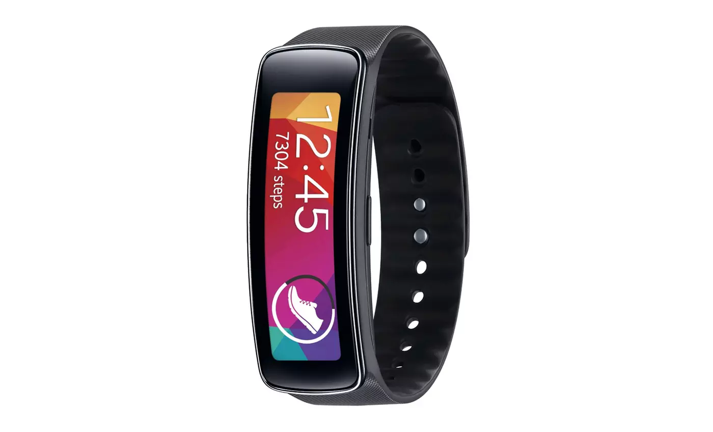 Samsung Gear Fit Dust- and Water-Resistant Black Watch with Heart Rate Sensor - Primary Image
