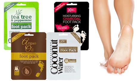 Pack de 3 masques pour pieds sous forme de chaussettes imprégnées