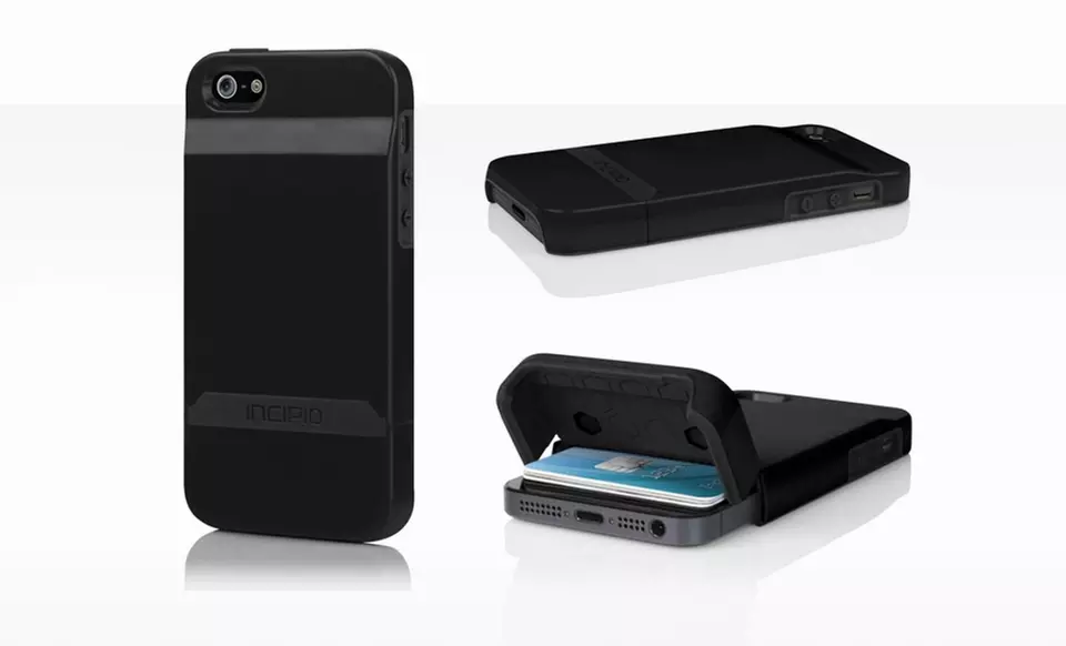 Incipio Stashback Credit Card Case for iPhone 5/5s in Black or White. Free Returns. - Second Medium