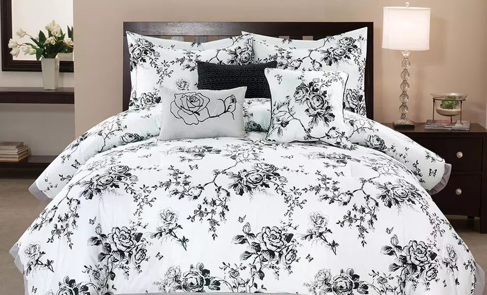6-Piece Printed Cotton Comforter Sets. Multiple Styles and Sizes Available. Free Returns. - Primary Image